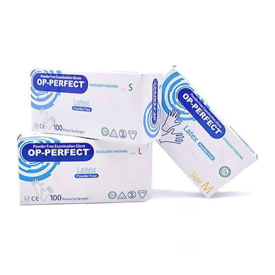 دستکش لاتکس بدون پودر اوپی (perfect)