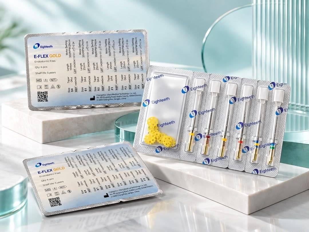 فایل روتاری ایتیس Eighteeth مدل E-Flex Gold بسته 6 عددی